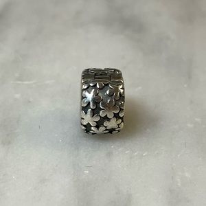 Pandora Sterling Silver Flower Bouquet Clip Charm (sold as set of two)